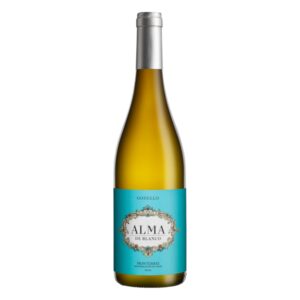 Botella de Alma Godello 2024, vino blanco D.O. Monterrei