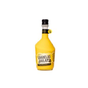 Botella de Crema de Nube de Mango y Coco Habelas Hailas, crema de licor gallega