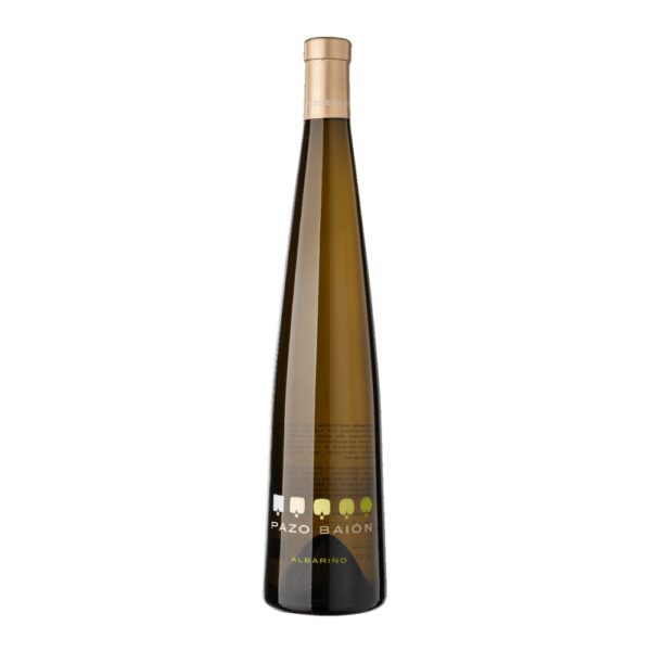 Botella de Pazo Baión Albariño 2024, vino blanco D.O. Rías Baixas
